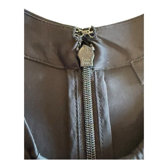 J Crew Womens Satin Drape Top~Size 4~Black Classic Long Sleeve Formal Blouse New - Picture 9 of 12